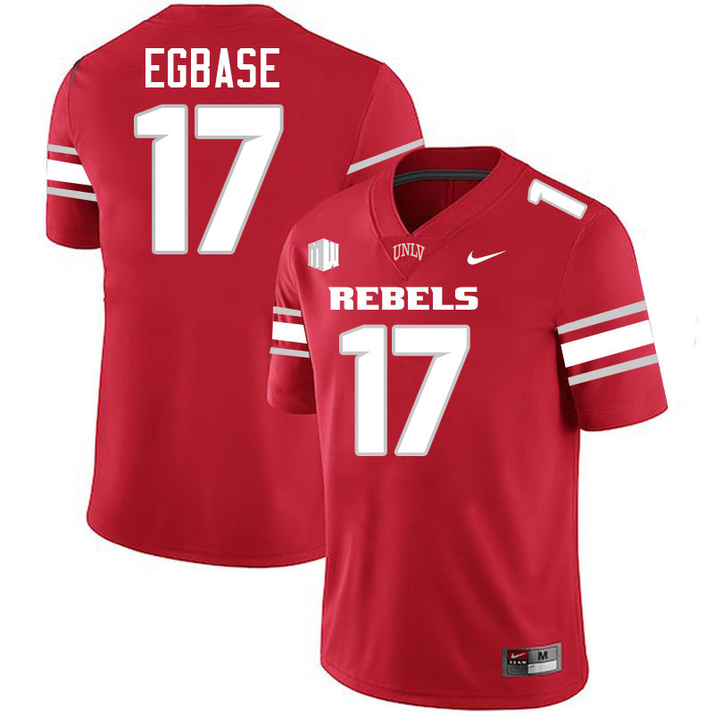 #17 Ose Egbase UNLV Rebels College Football Jersey Stitched-Scarlet